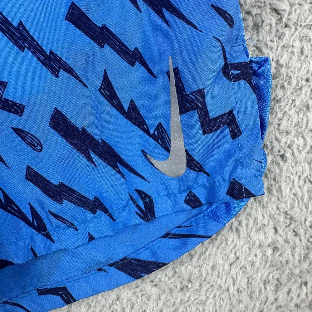 Nike Dri-Fit Running Shorts Mens XL Blue Lightning Bolt Athletic CJ5358-402
